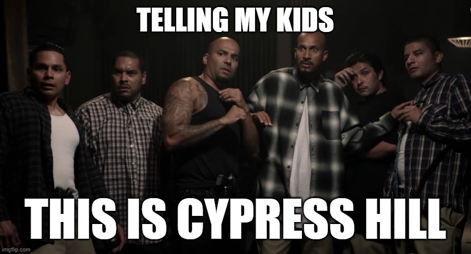 Cypress Hill | TELLING MY KIDS; THIS IS CYPRESS HILL | image tagged in fake | made w/ Imgflip meme maker