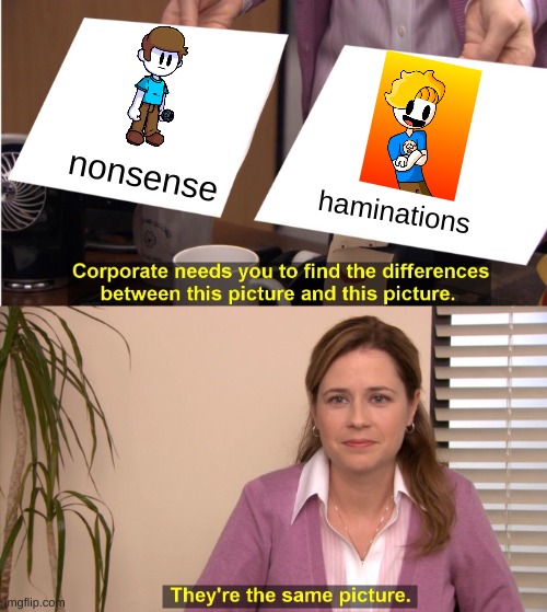 They're The Same Picture | nonsense; haminations | image tagged in memes,they're the same picture,friday night funkin | made w/ Imgflip meme maker