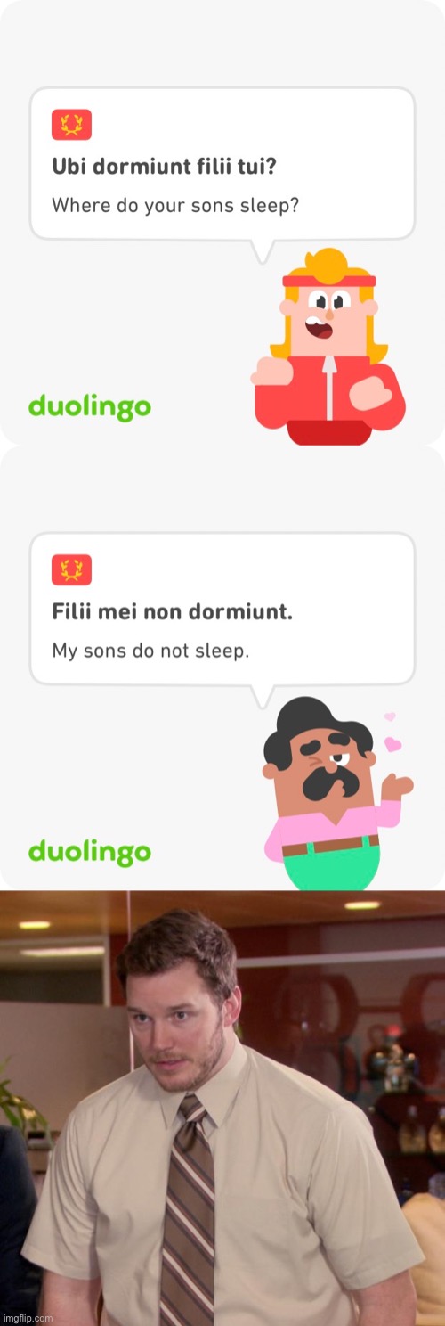 I’m starting to wonder if Duolingo has lore- | image tagged in memes,afraid to ask andy | made w/ Imgflip meme maker