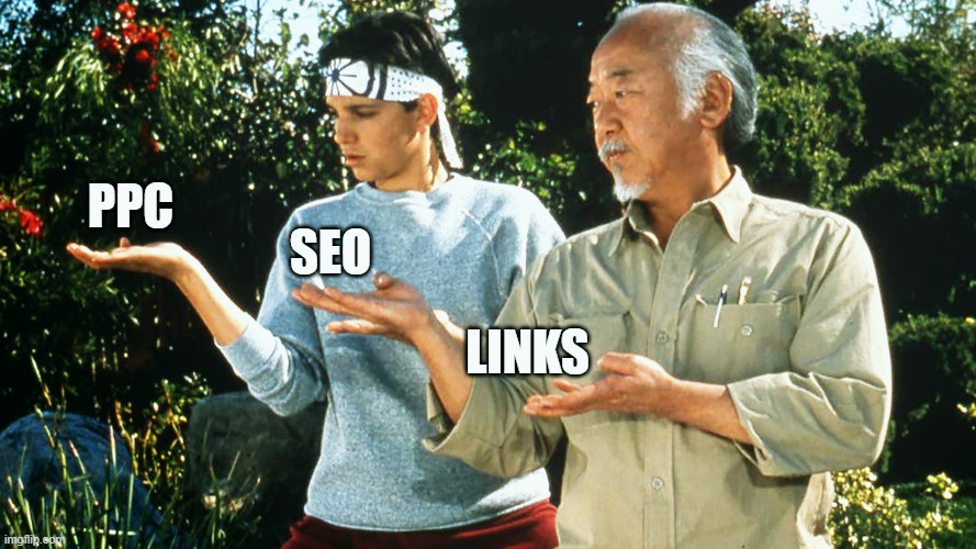 PPC + SEO + LINKS = GOOGLE RANK |  PPC; SEO; LINKS | image tagged in google search,seo,ppc | made w/ Imgflip meme maker
