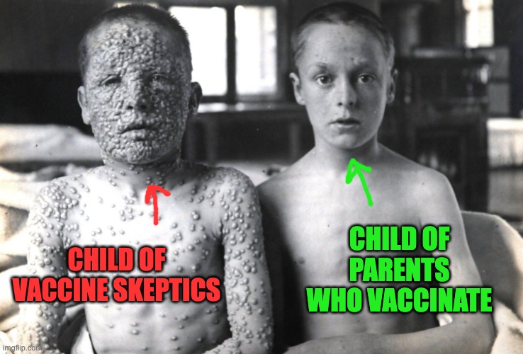 CHILD OF VACCINE SKEPTICS CHILD OF PARENTS WHO VACCINATE | made w/ Imgflip meme maker