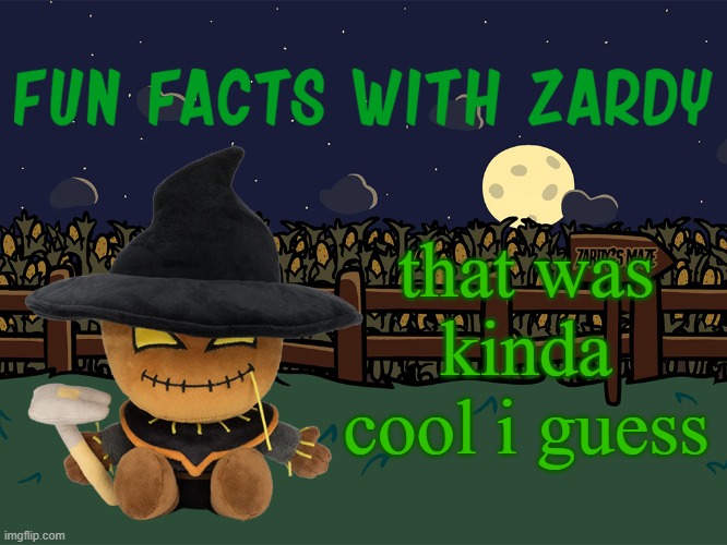 huh | that was kinda cool i guess | image tagged in fun facts with zardy | made w/ Imgflip meme maker