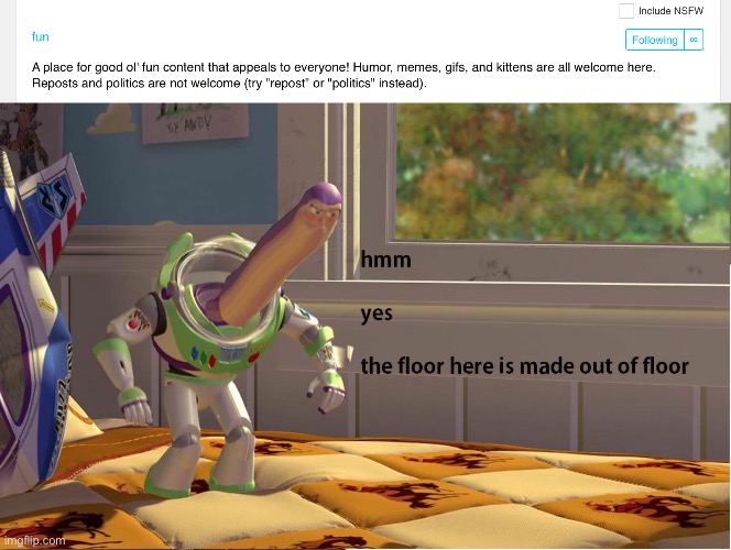 image tagged in buzz lightyear hmm yes | made w/ Imgflip meme maker