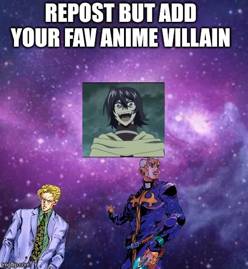 Repost and add your favourite anime villain | image tagged in repost | made w/ Imgflip meme maker