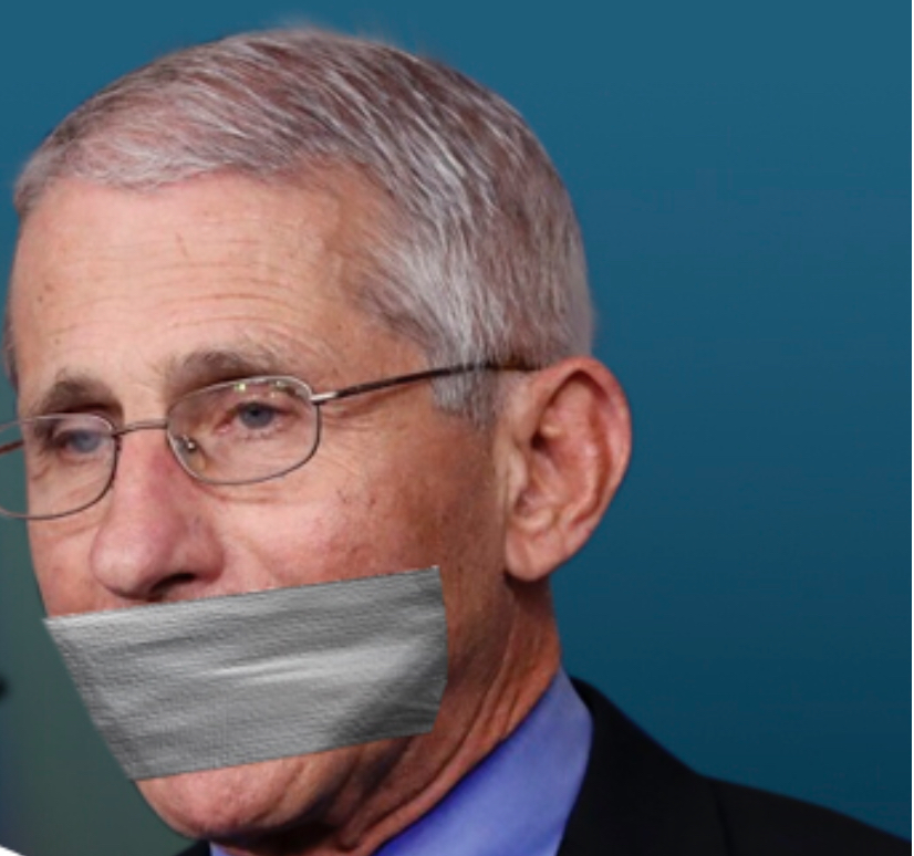 High Quality Fauci duct tape over mouth Blank Meme Template