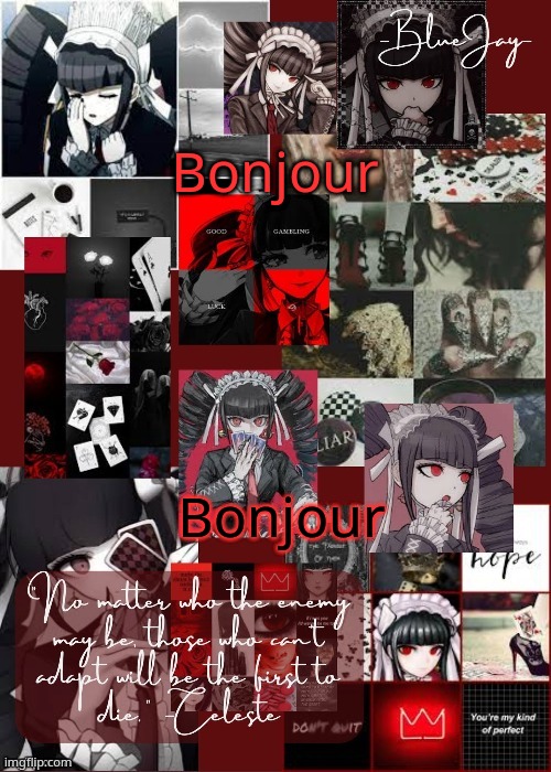 Jaiden Celeste Temp | Bonjour; Bonjour | image tagged in jaiden celeste temp | made w/ Imgflip meme maker