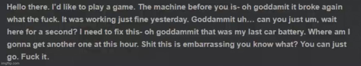 Saw's machine broke again | made w/ Imgflip meme maker