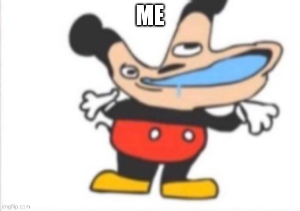 dumb mickey | ME | image tagged in dumb mickey | made w/ Imgflip meme maker