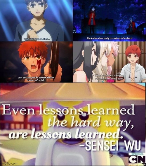 Wisdoms of Anime Characters | image tagged in ninjago,anime,anime meme,memes,stupidity | made w/ Imgflip meme maker