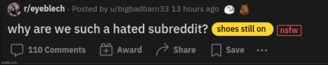 guys we're  are a literal fucking gore subreddit snowflakes are gonna hate us .-. | image tagged in like b r u h - | made w/ Imgflip meme maker