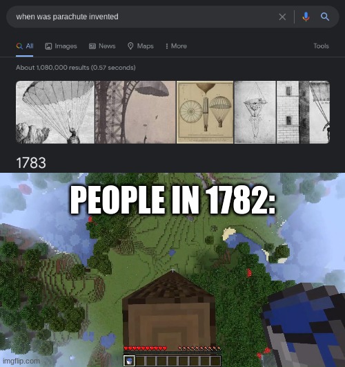WATER BUCKET STUNT | PEOPLE IN 1782: | image tagged in memes,oh wow are you actually reading these tags | made w/ Imgflip meme maker