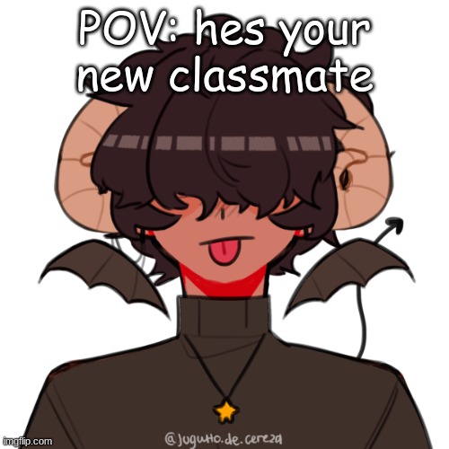 WDYD | POV: hes your new classmate | image tagged in roleplaying,roleplays | made w/ Imgflip meme maker