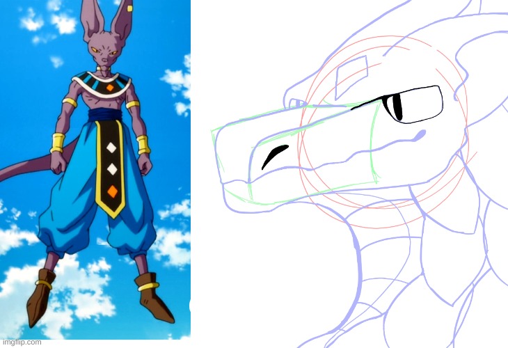this beerus as a dragon (not finished) | made w/ Imgflip meme maker