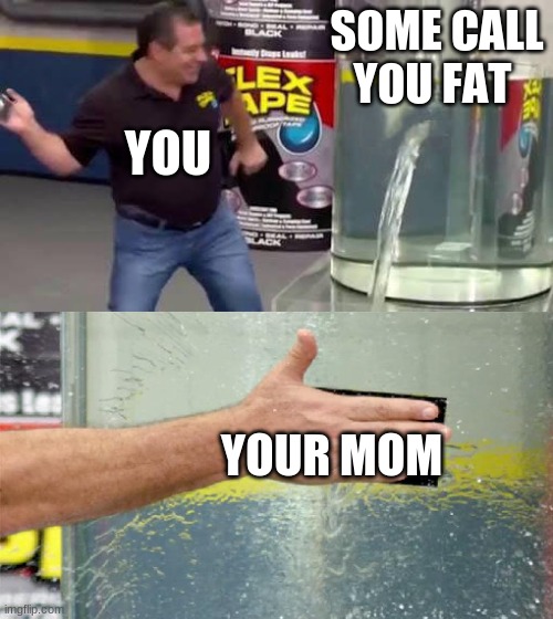 Flex Tape | SOME CALL YOU FAT; YOU; YOUR MOM | image tagged in flex tape | made w/ Imgflip meme maker