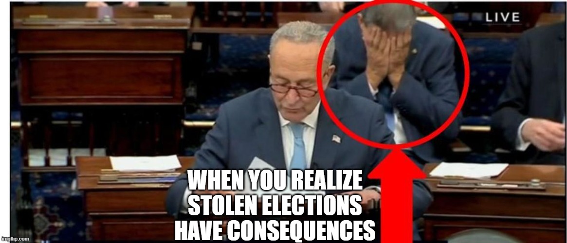 Epiphany Time! | WHEN YOU REALIZE
STOLEN ELECTIONS HAVE CONSEQUENCES | made w/ Imgflip meme maker