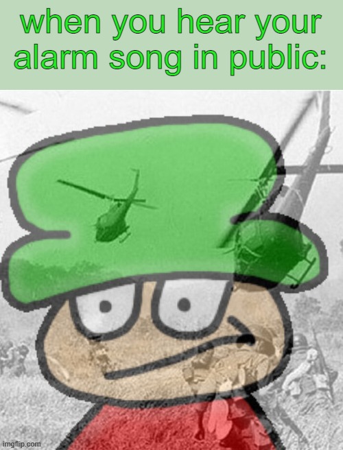 Bambi Flashbacks | when you hear your alarm song in public: | image tagged in bambi flashbacks | made w/ Imgflip meme maker