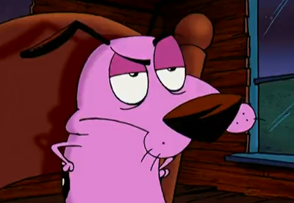 Displeased Courage Blank Meme Template