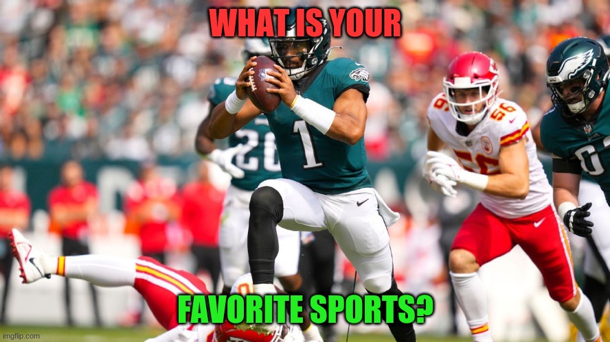 WHAT IS YOUR; FAVORITE SPORTS? | image tagged in sports | made w/ Imgflip meme maker