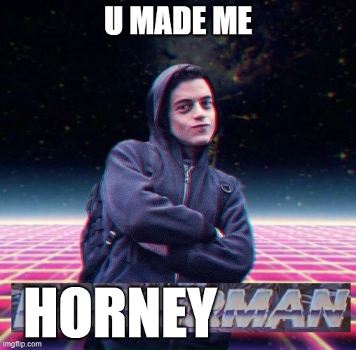HackerMan | U MADE ME HORNEY | image tagged in hackerman | made w/ Imgflip meme maker