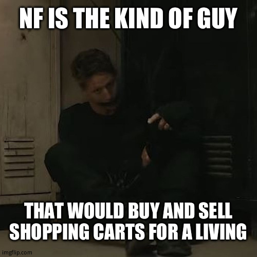 NF_FAN | NF IS THE KIND OF GUY; THAT WOULD BUY AND SELL SHOPPING CARTS FOR A LIVING | image tagged in nf_fan | made w/ Imgflip meme maker