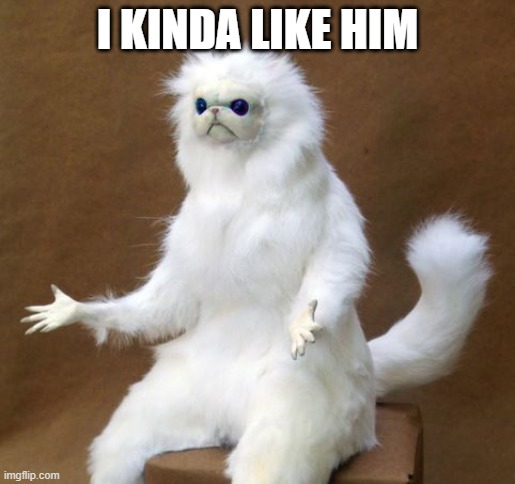 Persian white monkey | I KINDA LIKE HIM | image tagged in persian white monkey | made w/ Imgflip meme maker