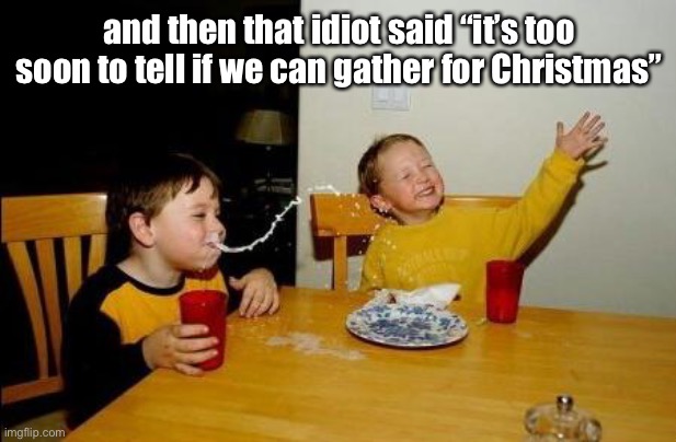 “If” lol | and then that idiot said “it’s too soon to tell if we can gather for Christmas” | image tagged in yo momma so fat,memes,politics lol,dr fauci | made w/ Imgflip meme maker
