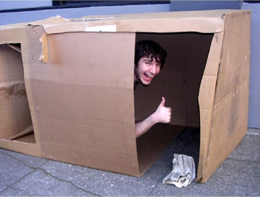 High Quality Cardboard Box Home Homeless Blank Meme Template