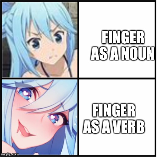 LMFAO | FINGER AS A NOUN; FINGER AS A VERB | image tagged in aqua drake format | made w/ Imgflip meme maker