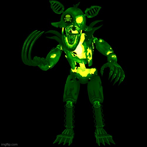 Radioactive Grim Foxy | image tagged in radioactive grim foxy | made w/ Imgflip meme maker