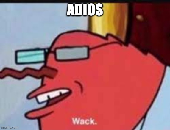 Wack | ADIOS | image tagged in wack | made w/ Imgflip meme maker