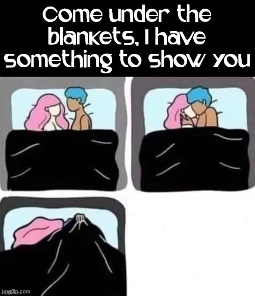 High Quality Come Under The Blankets Blank Meme Template