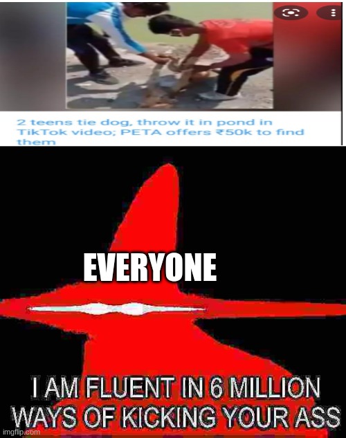 . | EVERYONE | image tagged in i am fluent in 6 million ways | made w/ Imgflip meme maker