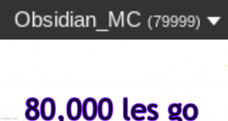 80,000 les go | image tagged in plain white | made w/ Imgflip meme maker
