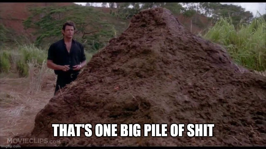 That is one big pile of shit | THAT'S ONE BIG PILE OF SHIT | image tagged in that is one big pile of shit | made w/ Imgflip meme maker