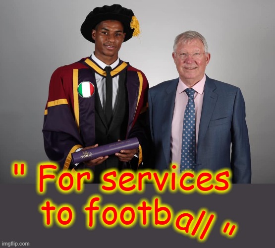 Rashford BLM | " For services   
to footb; all " | made w/ Imgflip meme maker