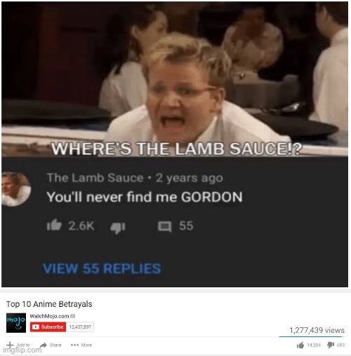 SHOW CHEF RAMSAY SOME LOVE | image tagged in top 10 anime betrayals,lamb sauce,gif,not really a gif,why are you reading this,deez nuts | made w/ Imgflip meme maker