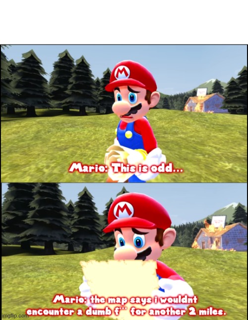 Confused Mario Blank Meme Template