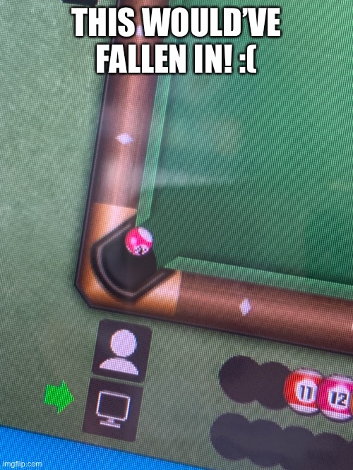 The computer cheated :( | THIS WOULD’VE FALLEN IN! :( | image tagged in memes,funny | made w/ Imgflip meme maker