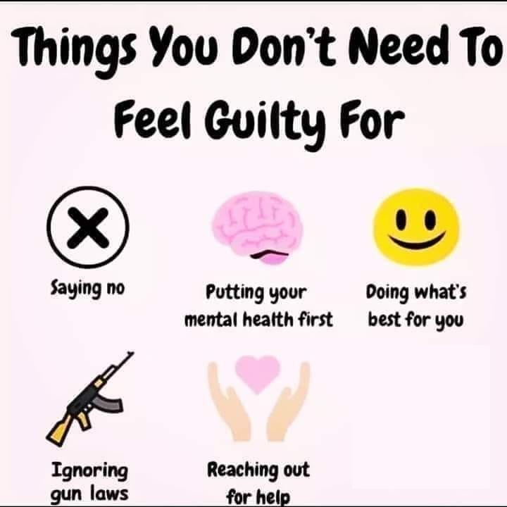 things you don't need to feel guilty for Blank Meme Template