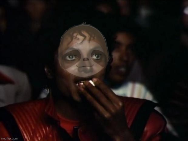 Sloth Michael Jackson popcorn Blank Meme Template