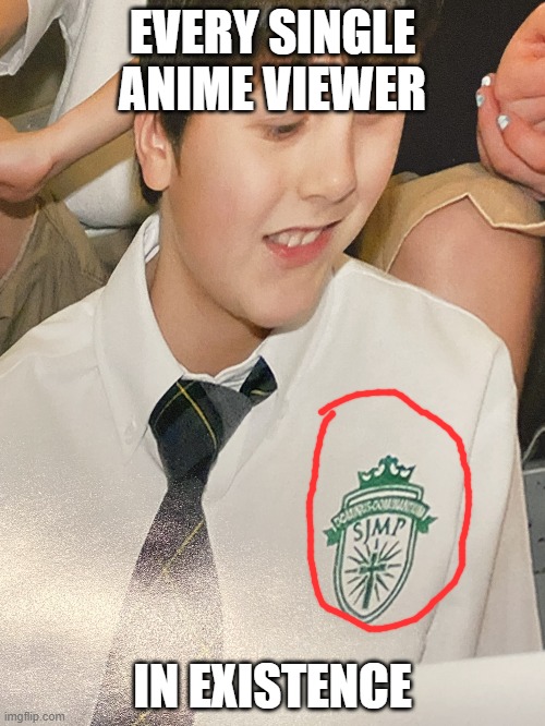 lol so true | EVERY SINGLE ANIME VIEWER; IN EXISTENCE | image tagged in simp | made w/ Imgflip meme maker