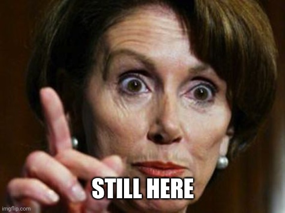 Nancy Pelosi No Spending Problem | STILL HERE | image tagged in nancy pelosi no spending problem | made w/ Imgflip meme maker