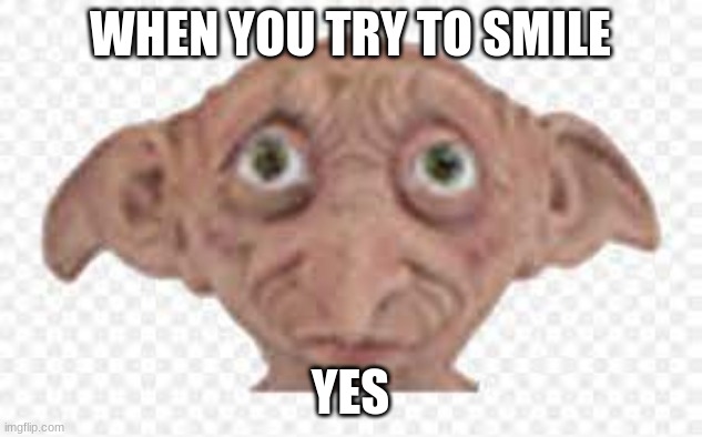 say cheese | WHEN YOU TRY TO SMILE; YES | image tagged in harry potter | made w/ Imgflip meme maker