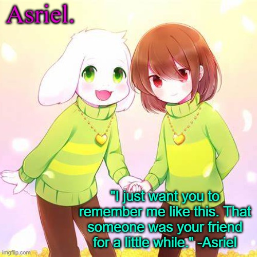 Asriel. Announcement Blank Meme Template