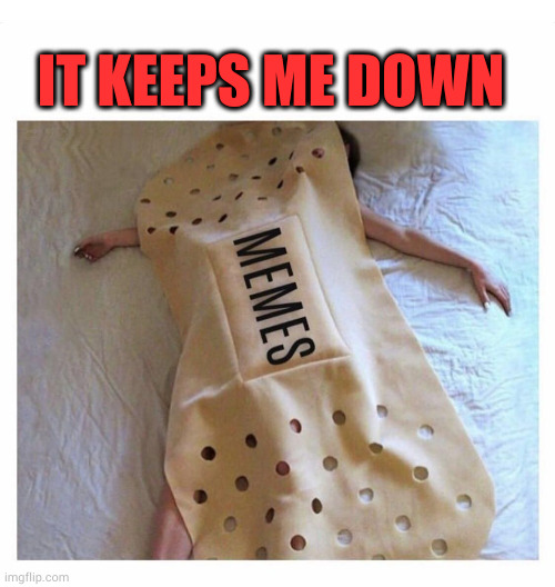 who_am_i | IT KEEPS ME DOWN | image tagged in who_am_i | made w/ Imgflip meme maker