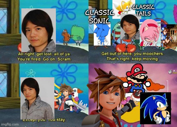 #thankyousakurai | CLASSIC TAILS; CLASSIC SONIC | image tagged in except you you stay | made w/ Imgflip meme maker