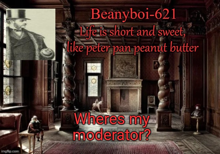 victorian beany | Wheres my moderator? | image tagged in victorian beany | made w/ Imgflip meme maker