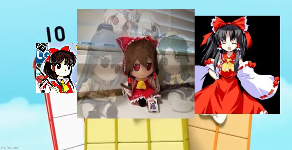 Reimu | image tagged in 10 20 and 30 freaked out | made w/ Imgflip meme maker