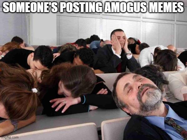 BORING | SOMEONE'S POSTING AMOGUS MEMES | image tagged in boring | made w/ Imgflip meme maker