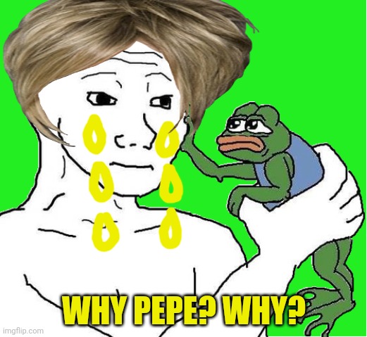 pepe wojak | WHY PEPE? WHY? | image tagged in pepe wojak | made w/ Imgflip meme maker